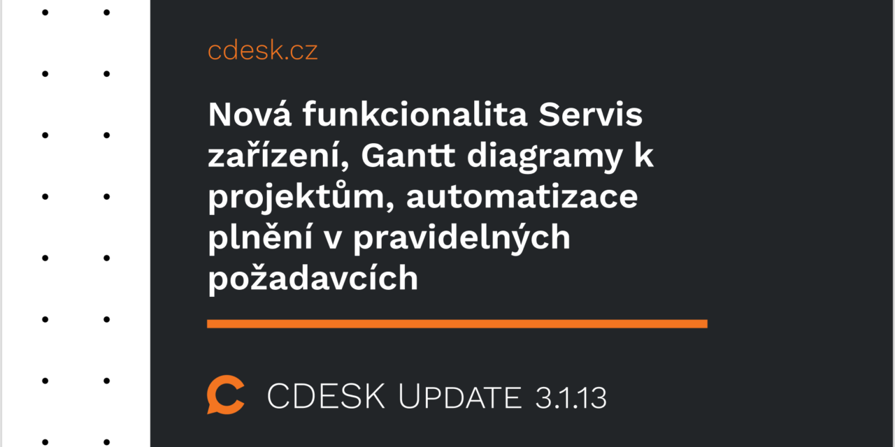 Nowa funkcjonalność Serwis urządzeń, diagramy Gantta dla projektów, automatyzacja realizacji w regularnych wnioskach